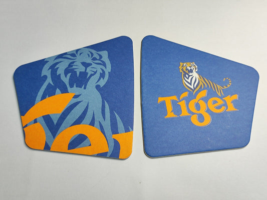 AMM68 SINGAPORE TIGER BEER COASTER 2 PIECES PER SET (JF080)