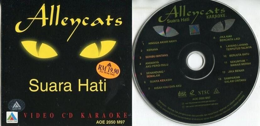 Rare Malay Band Alleycats Suara Hati Karaoke Audio One 1997 Malaysia VCD FCS827