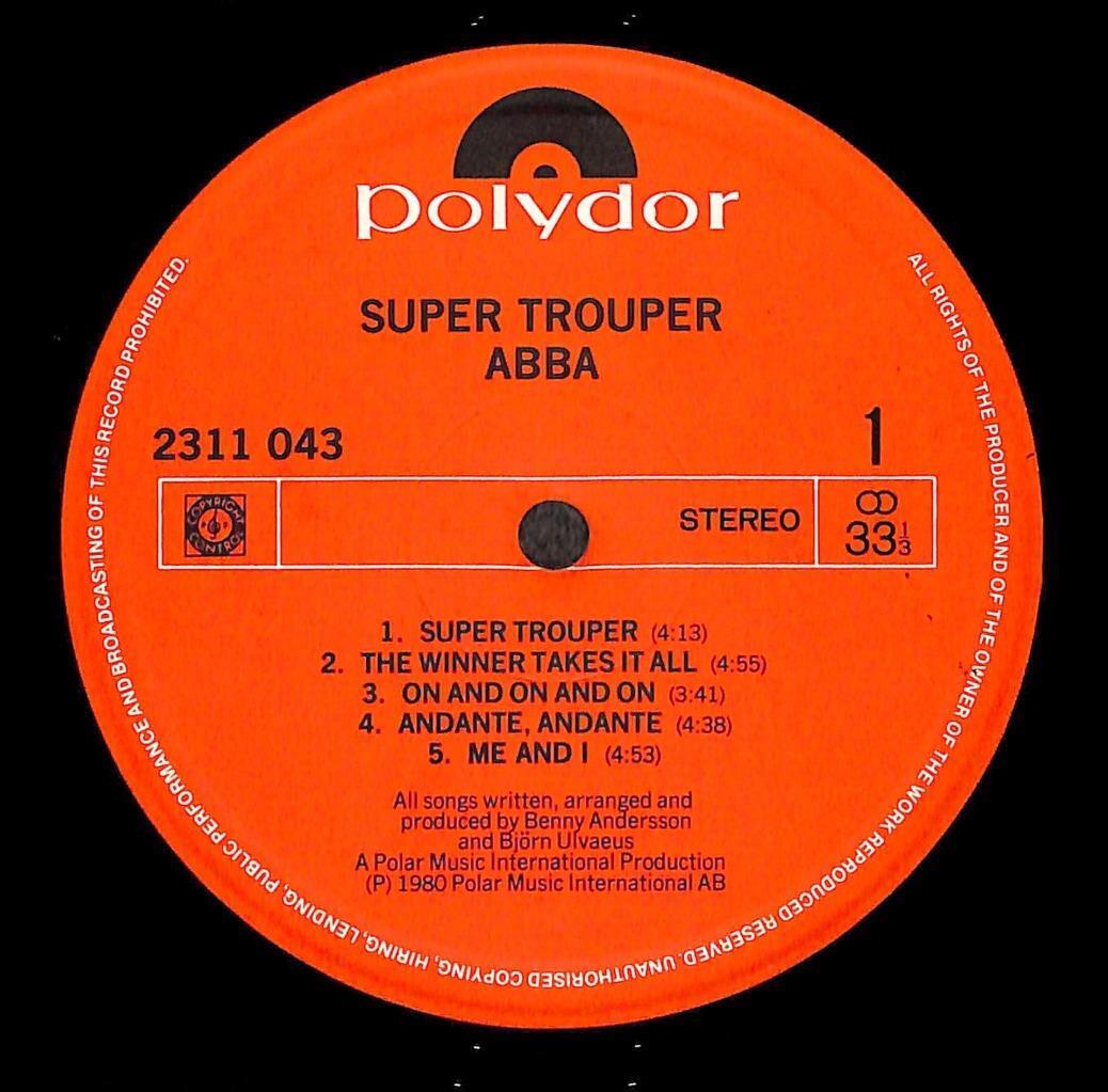 ABBA Super Trouper 1980 Polydor Rare Singapore Malaysia English LP ELP2370