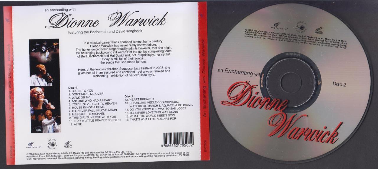 Mega Rare Dionne Warwick 2004 Singapore 2x VCD FCS6117