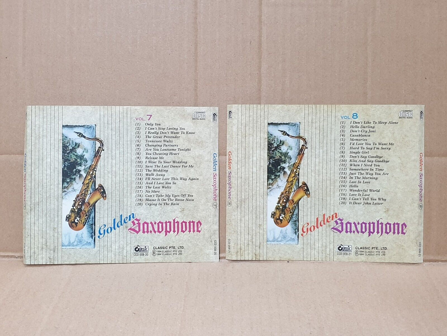 Golden Saxophone Instrumental Music English Oldies 10x CD Lot Of 10 (FCS10317) H