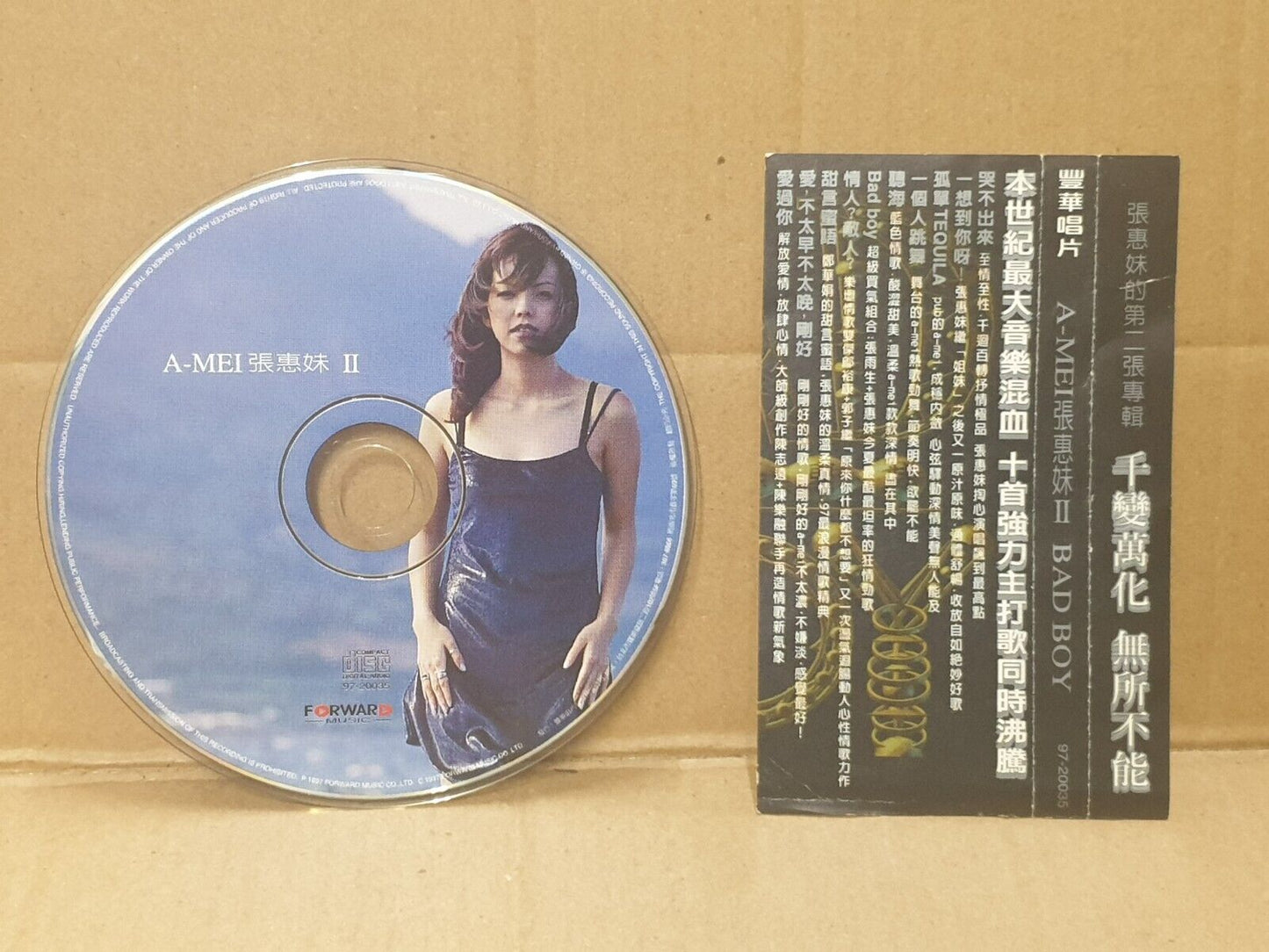 Taiwan A-Mei 张惠妹 II Bad Boy W/OBI 1997 Chinese CD (FCS10196)