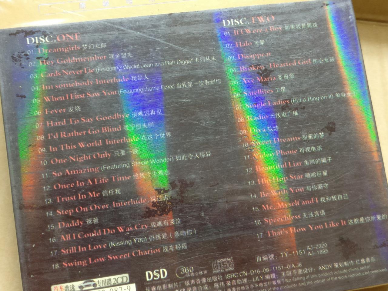 New Sealed Beyonce Miss Swing Miss Soul DSD For Car China 2x CD FCB2206 F
