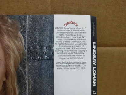 Lindsay Lohan A Little More Personal RAW 2005 Rare Singapore English CD FCS9902