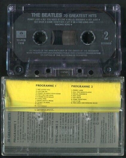 The Beatles John Lennon 20 Greatest Hits 1982 EMI Rare Singapore Cassette CS294