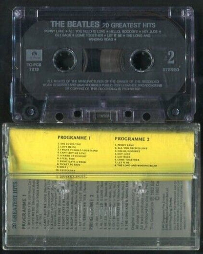 The Beatles John Lennon 20 Greatest Hits 1982 EMI Rare Singapore Cassette CS294
