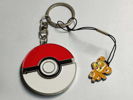 AMM68 VINTAGE HEAVY KEYCHAIN KEYRING RARE SINGAPORE ASIA ONLY POKEMON (JF089)