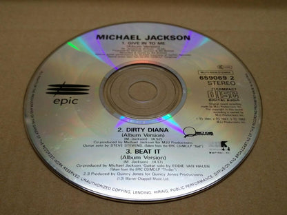 Michael Jackson MJ Give In To Me Featuring Slash 1993 Austria CD FCS8715