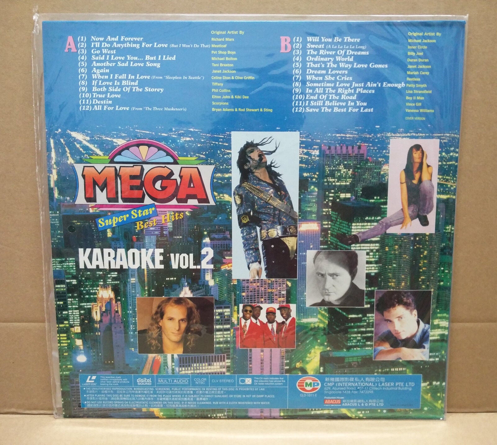 Prince Madonna Michael Jackson On Cover Karaoke Singapore 6x Laserdisc Ld Japan