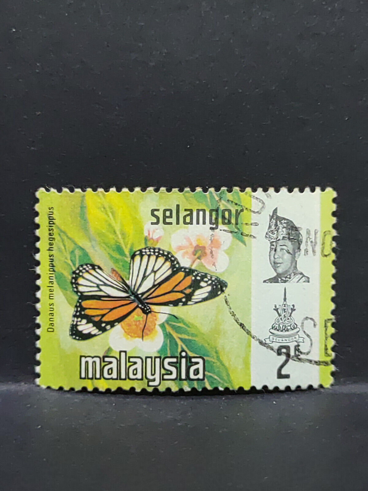 AMM68 Malaysia Selangor Butterfly 2 cents Used Stamp (SA061)