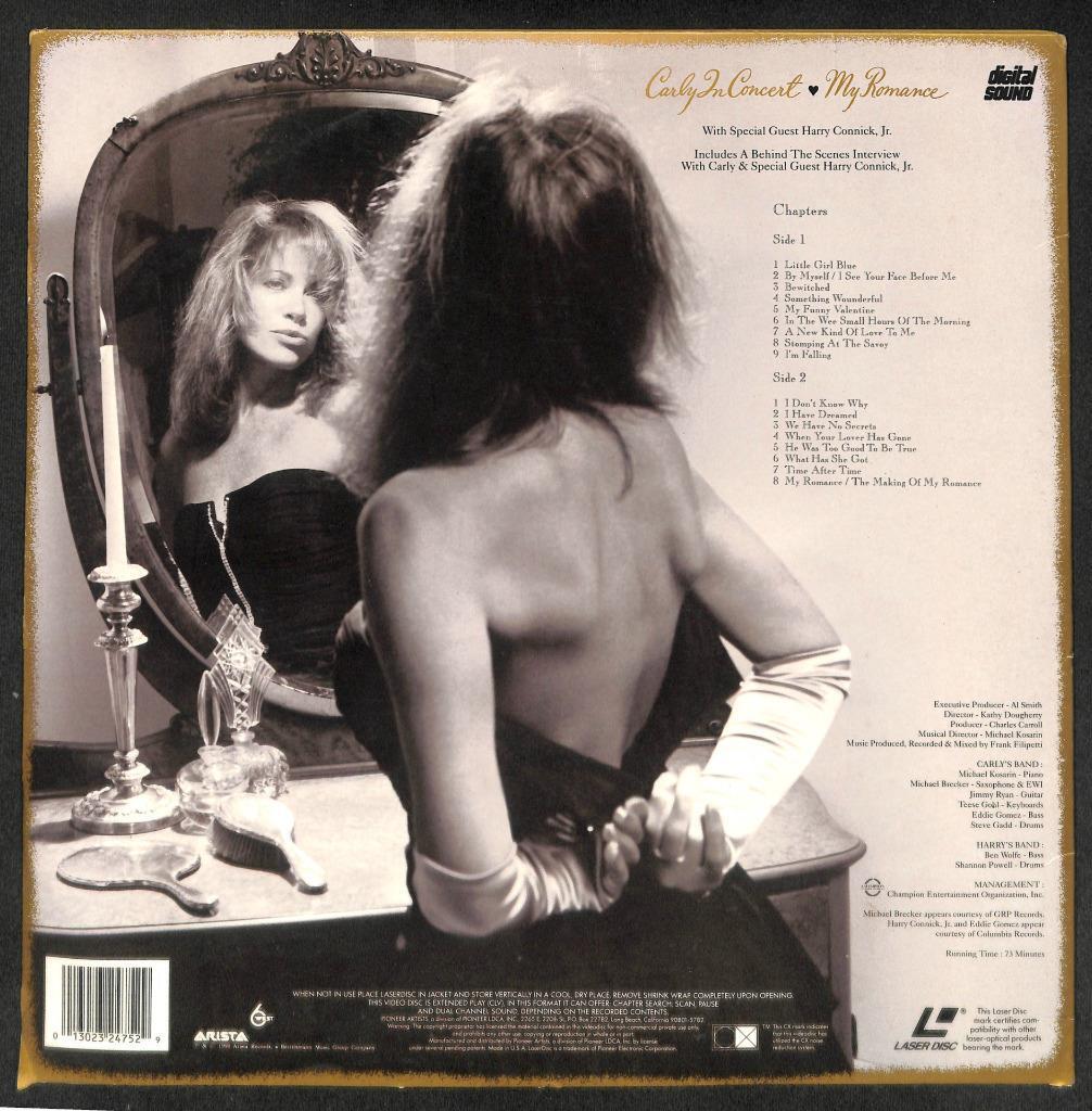 Carly Simon Carly In Concert My Romance USA LD Laserdisc LD1318