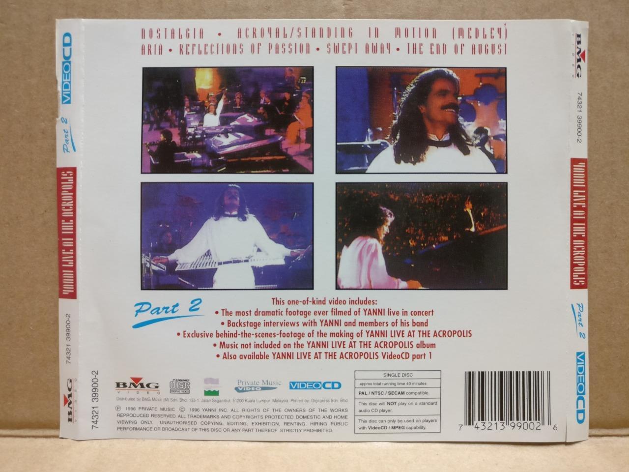 Yanni Live At The Acropolis Part 2 1996 Rare Malaysia Video CD VCD FCS9583