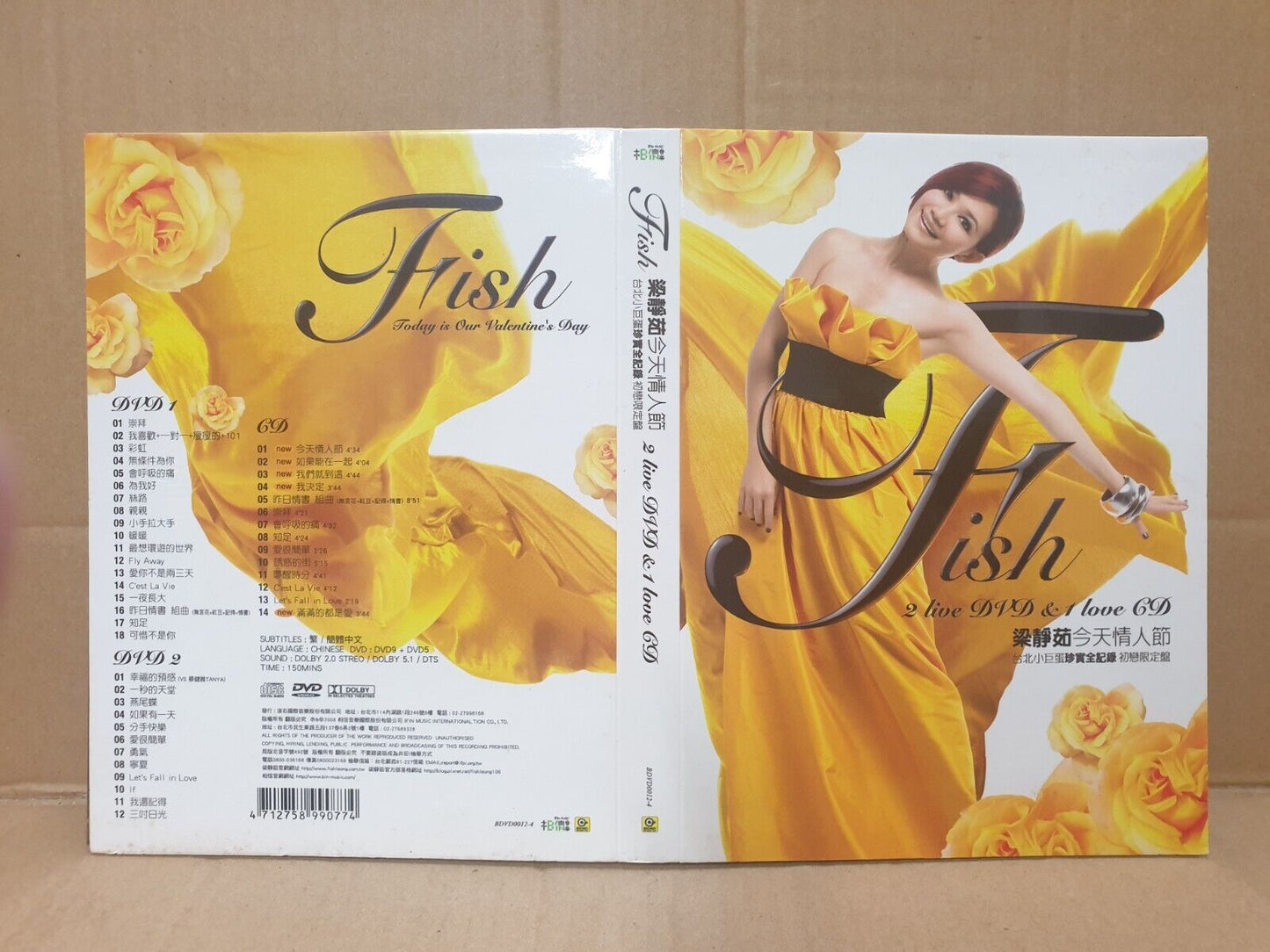 Malaysia Fish Leong 梁静茹 今天情人节 2008 Autograph Chinese CD + 2x DVD (FCB2477)