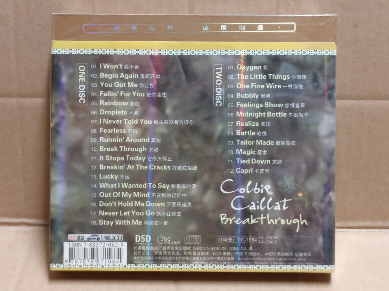 New Sealed Colbie Caillat Breakthrough Deluxe DSD For Car China 2x CD FCB2231 F