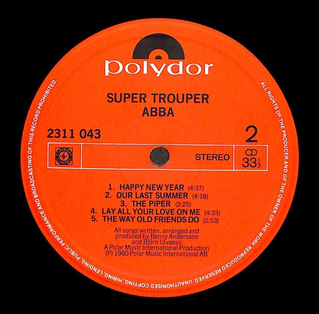 ABBA Super Trouper 1980 Polydor Rare Singapore Malaysia English LP ELP2370