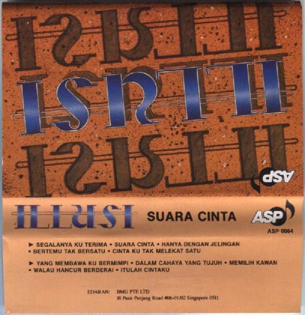 Mega Rare Malay Rock Band Illusi 1989 Suara Cinta BMG Singapore Cassette CS960