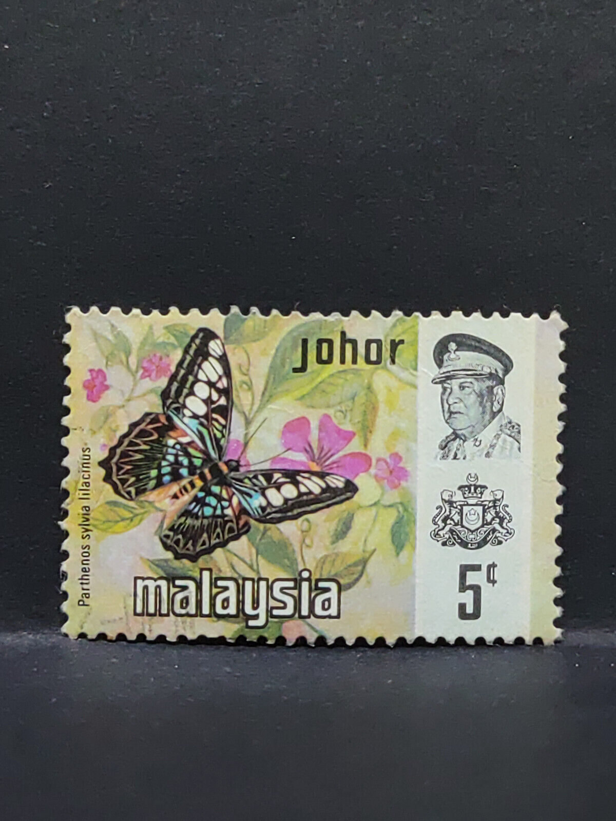 AMM68 Malaysia Johor Butterfly 5 cents Used Stamp (SA058)