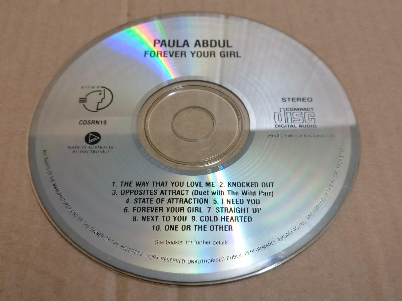 AMM Paula Abdul Forever Your Girl 1988 Australia English CD FCS10071 (No Case)