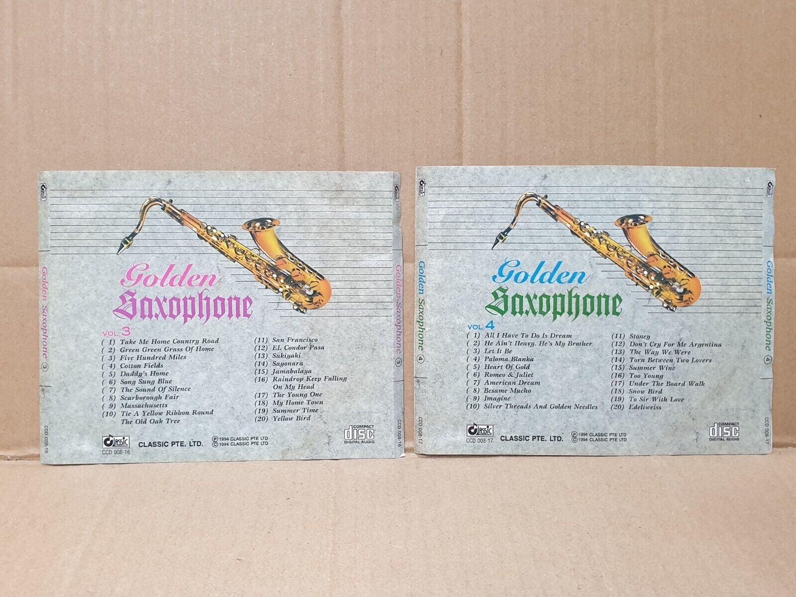 Golden Saxophone Instrumental Music English Oldies 10x CD Lot Of 10 (FCS10317) H