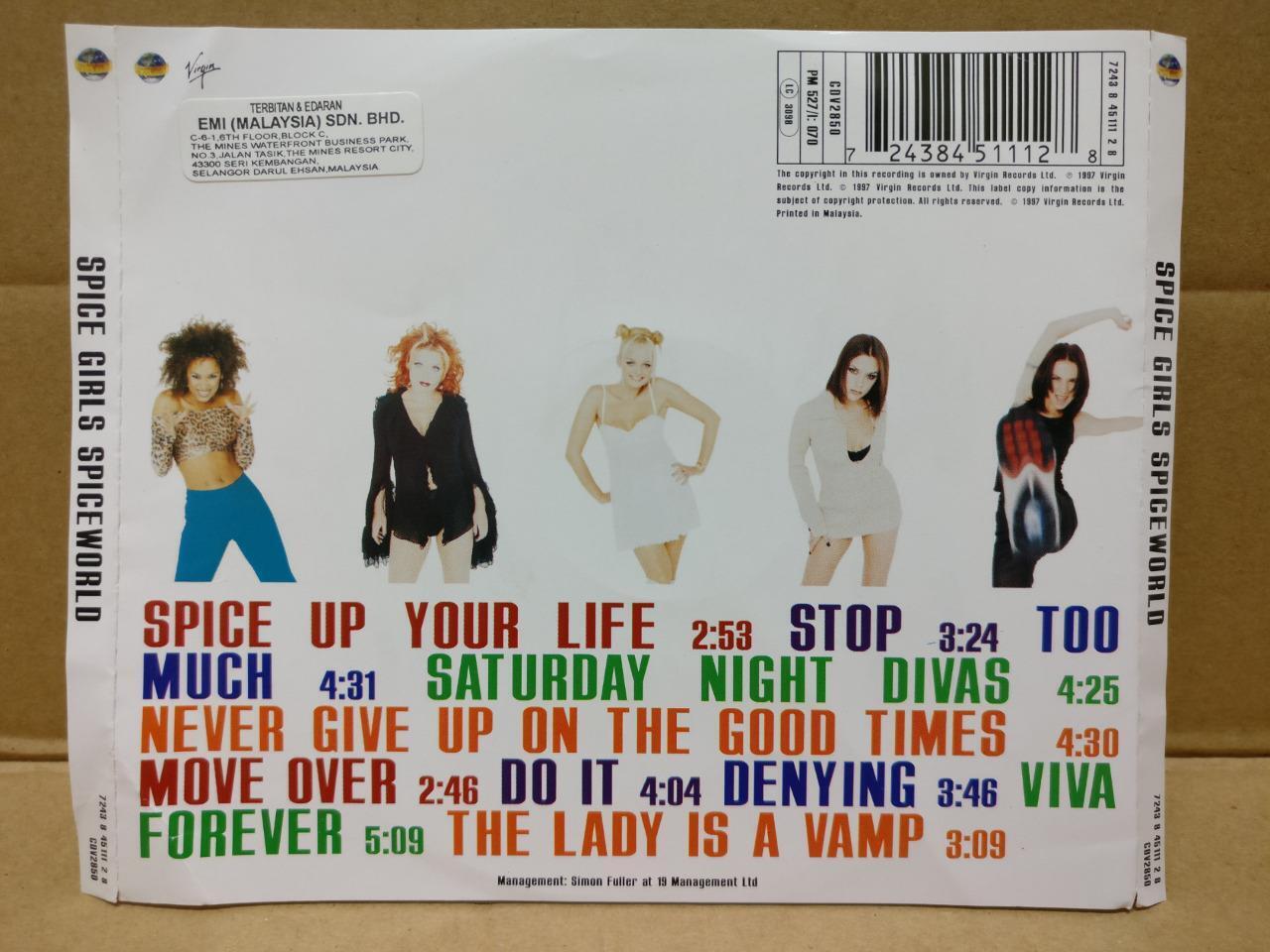 Mega Rare Spice Girls Spice World 1997 EMI Malaysia CD FCS8844