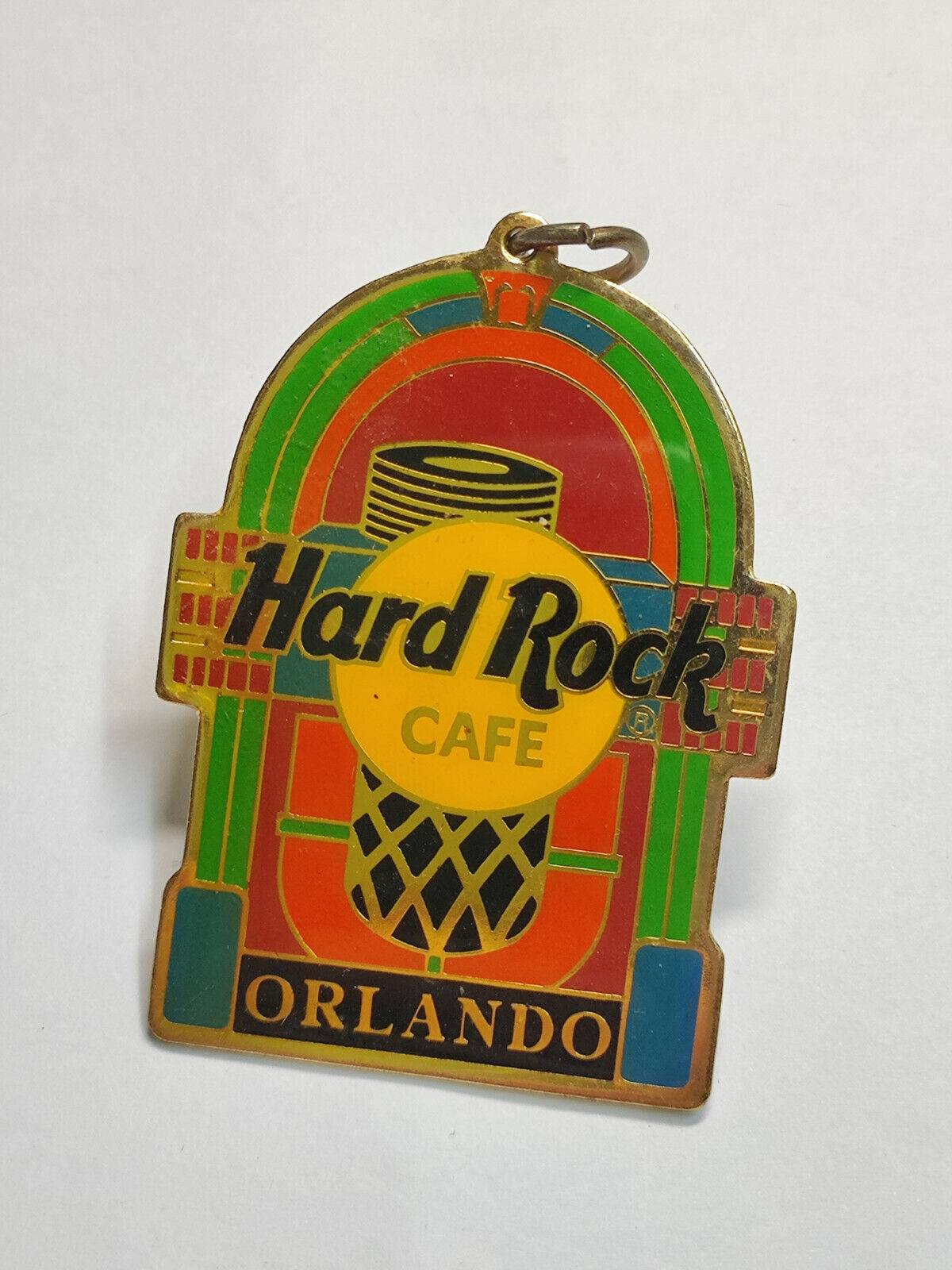 AMM68 VINTAGE KEYCHAIN KEYRING ORLANDO HARD ROCK CAFE (JF096)