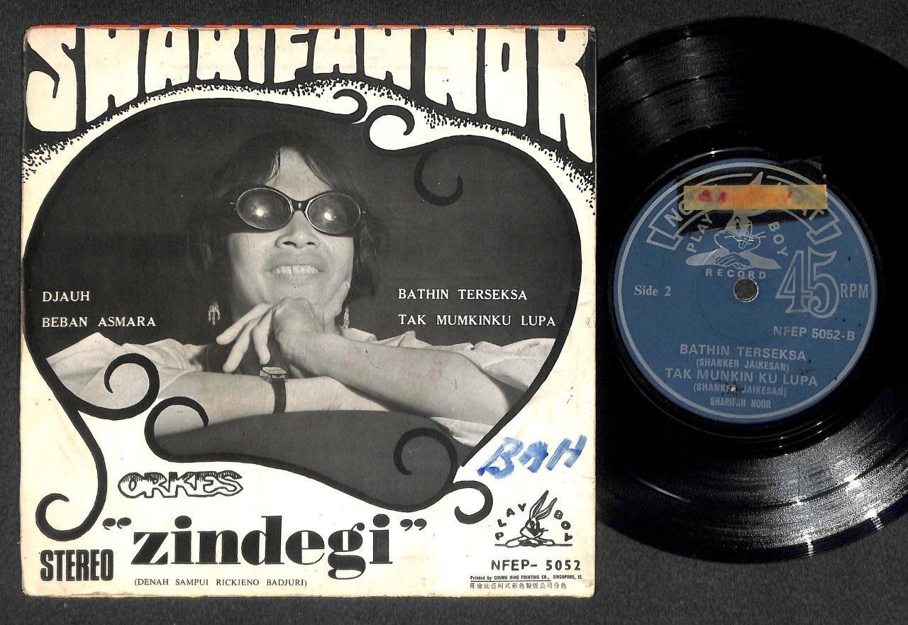 Singapore Malay Diva Sharifah Noor & Zindegi Band Retro Sunglasses 7" EP MEP547