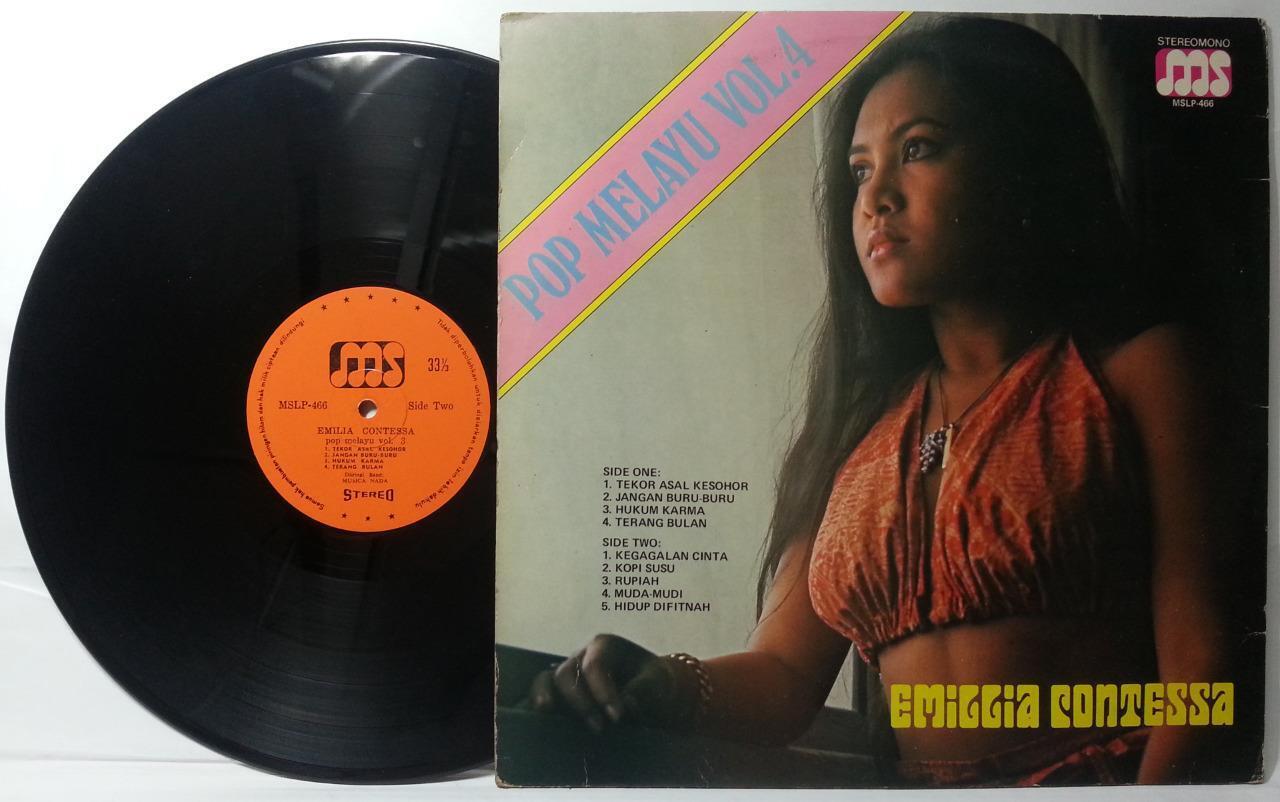 Rare Indonesia Malay Emillia Contessa With Band Musica Nada Malay 12" LP MLP443