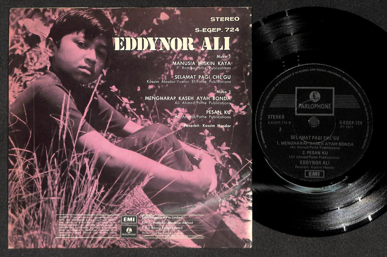 Mega Rare Malay Teenager Singer Eddynor Ali 1971 P.Ramlee Song EMI 7" EP MEP522