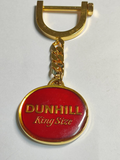 AMM68 VINTAGE HEAVY KEYCHAIN KEYRING GOLD TONE DUNHILL KING SIZE (JF085)