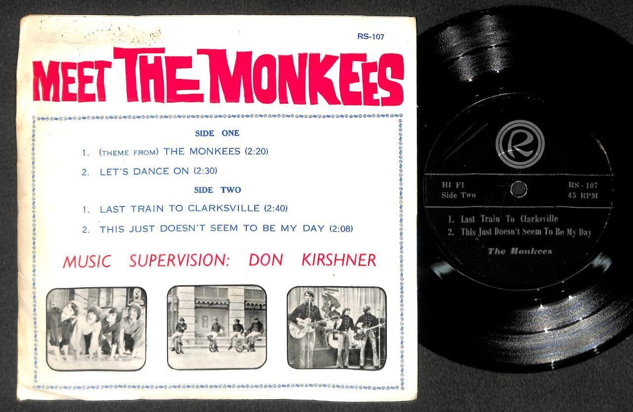 Meet The Monkees Let's Dance On Mega Rare R Label Singapore 7" Not LP EEP1572