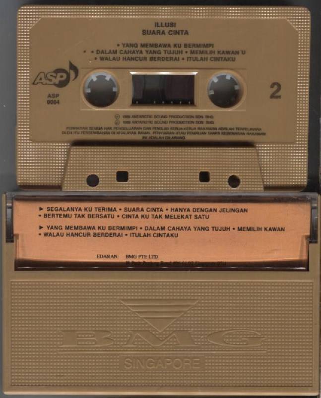 Mega Rare Malay Rock Band Illusi 1989 Suara Cinta BMG Singapore Cassette CS960