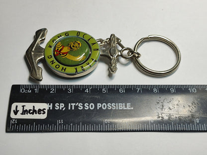 AMM68 STUNNING VINTAGE KEYCHAIN KEYRING HONG KONG OCEAN PARK SEA LION (JF064)