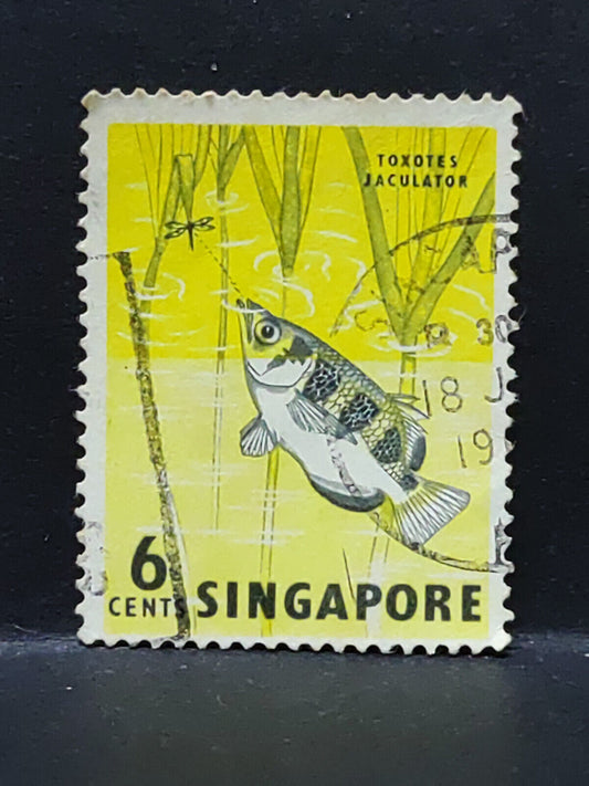 AMM68 Singapore Fish 6 cents Used Stamp (SA021)