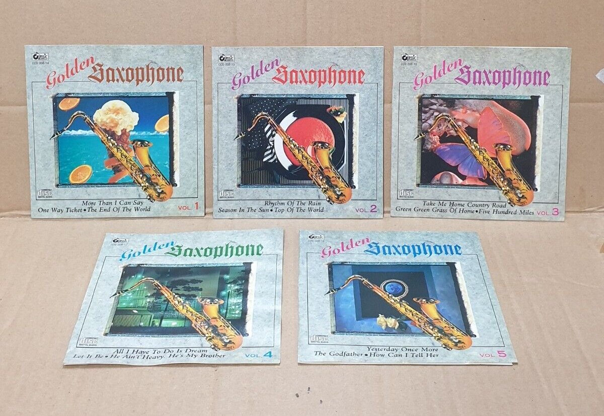 Golden Saxophone Instrumental Music English Oldies 10x CD Lot Of 10 (FCS10317) H