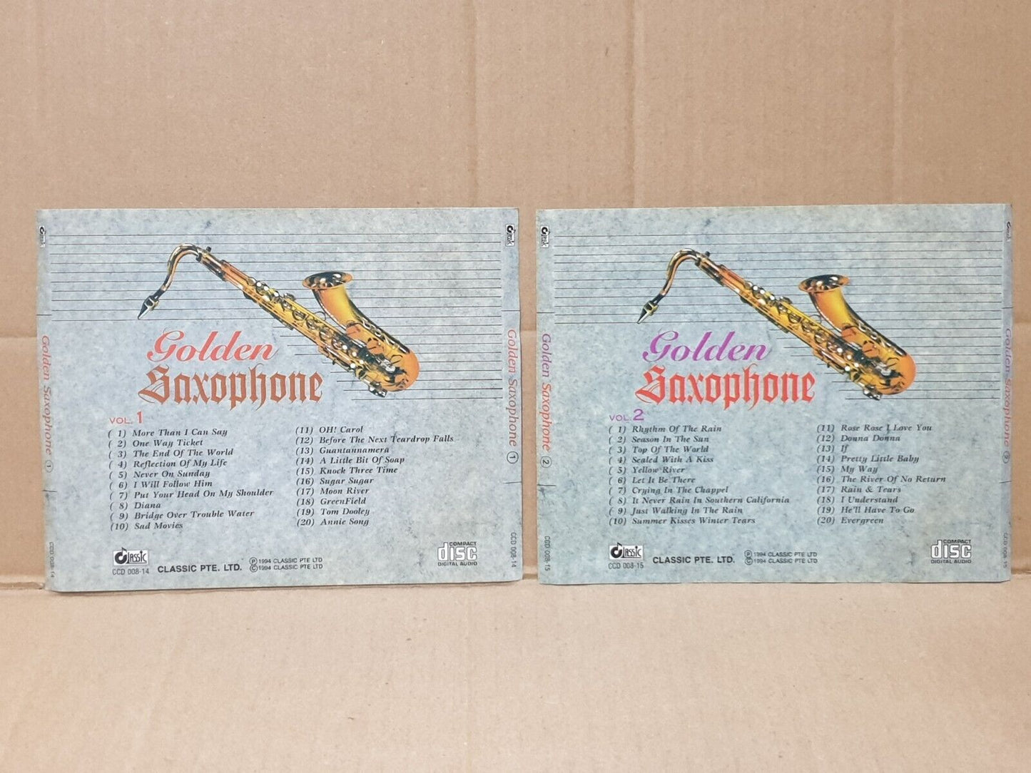 Golden Saxophone Instrumental Music English Oldies 10x CD Lot Of 10 (FCS10317) H
