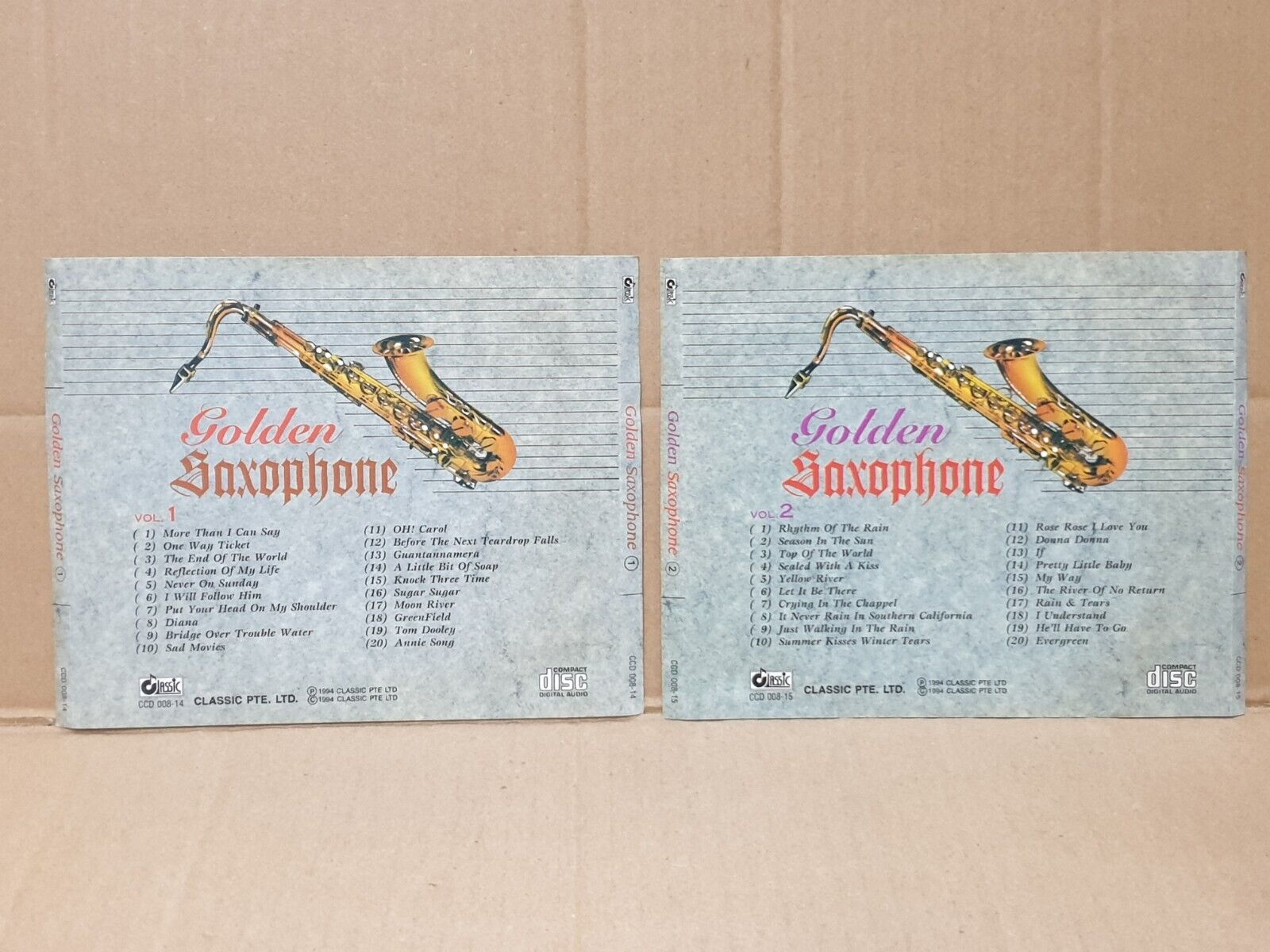 Golden Saxophone Instrumental Music English Oldies 10x CD Lot Of 10 (FCS10317) H