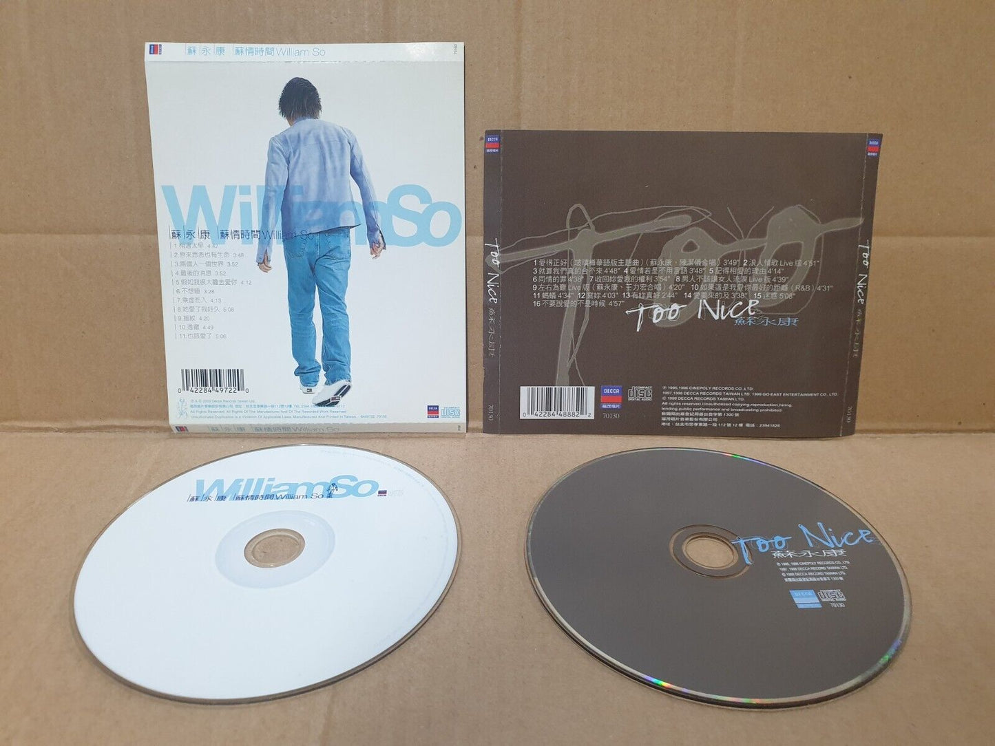 HK William So 苏永康 蘇永康 Chinese 3x CD + 1x VCD Set Lot Of 4 (FCS10363) H