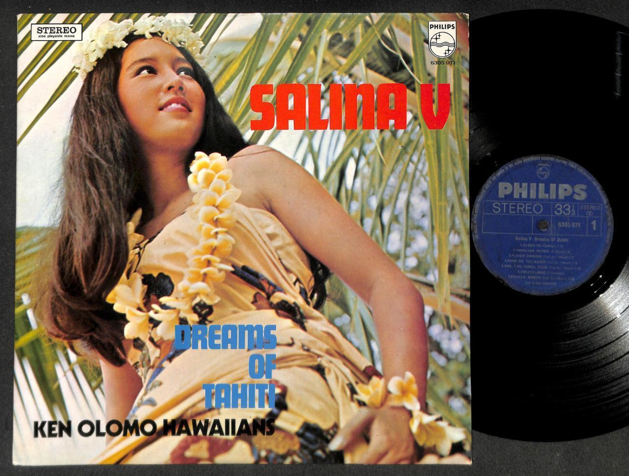 Rare  Malay Salina V Dreams Of Tahiti Ken Olomo Hawaiians Philips 12" LP MLP547