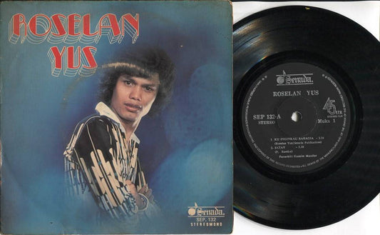  Rare Malaysia Malay Singer Roselan Yus Sung P. Ramlee Song SATAY 7" EP MEP434