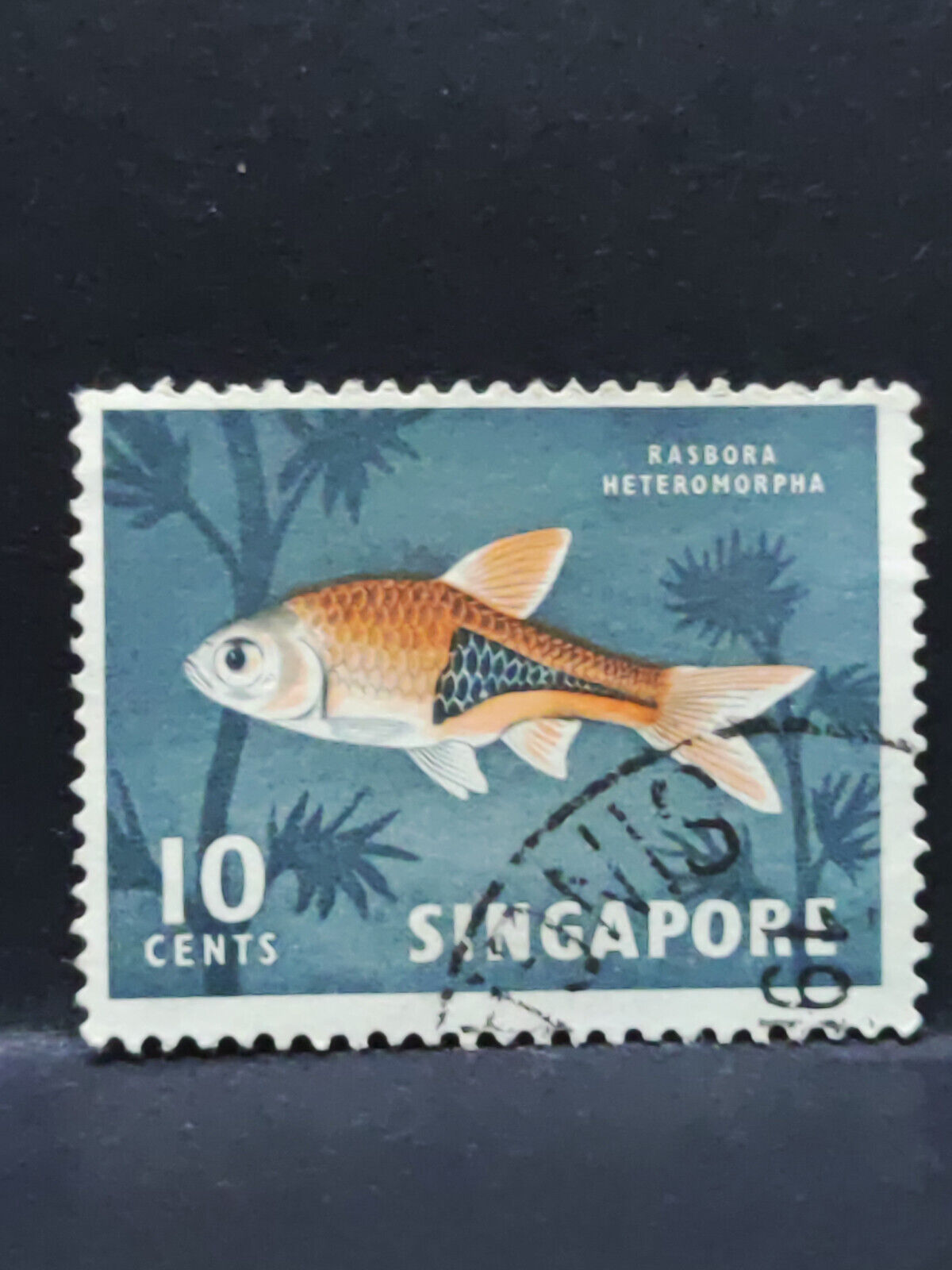 AMM68 Singapore Fish 10 cents Used Stamp (SA009)