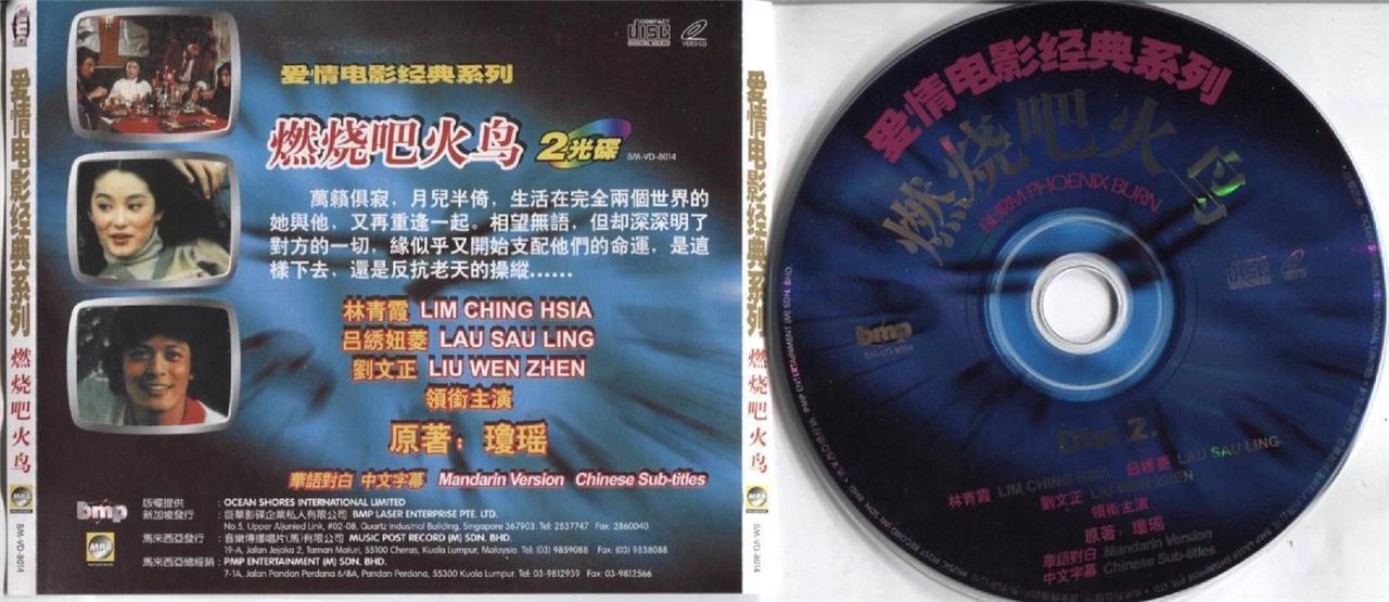 Taiwan Love Movie 燃烧吧火鸟 林青霞 Singapore 2x VCD FCS4044