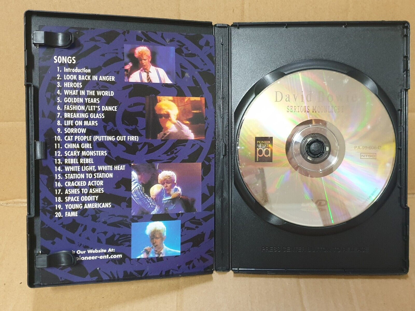 David Bowie Serious Moonlight 1999 English DVD (FCB2460)