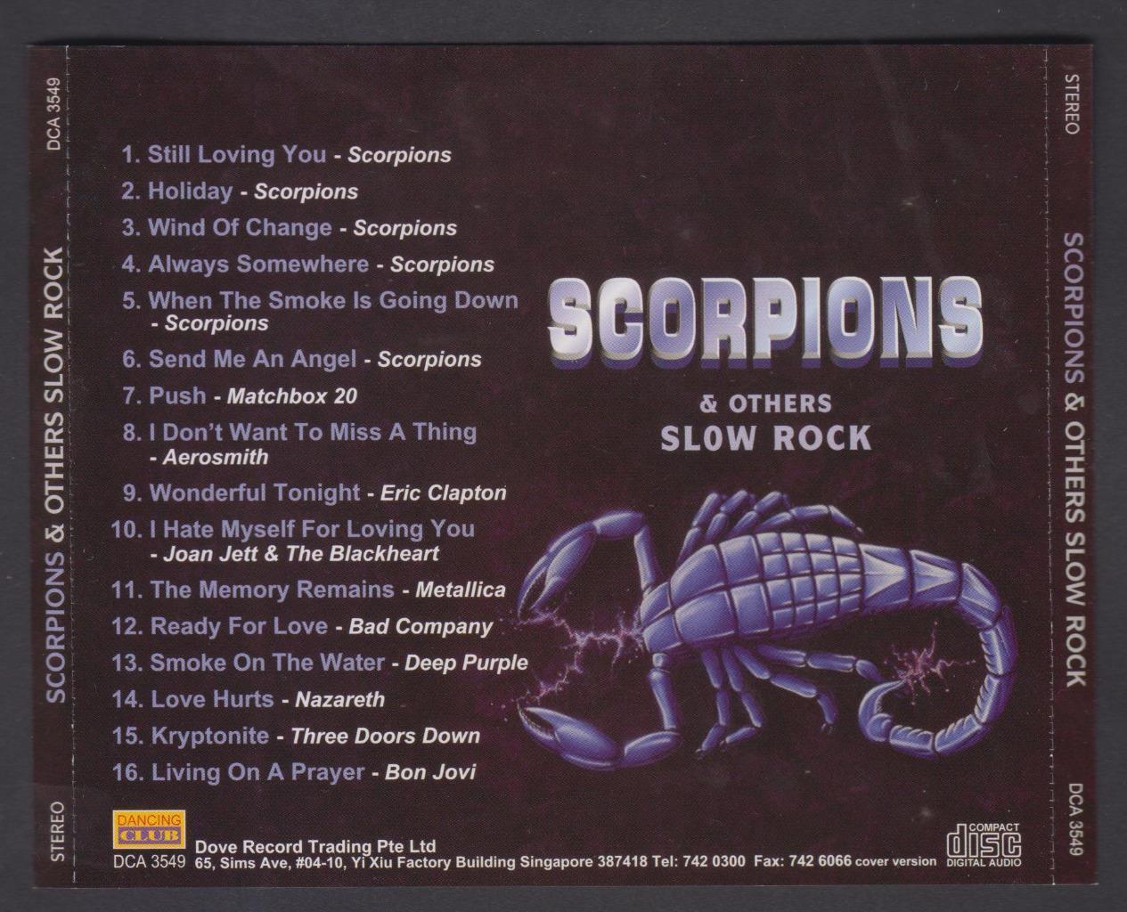 Scorpions on Cover & Other Slow Rock Singapore CD FCS6070