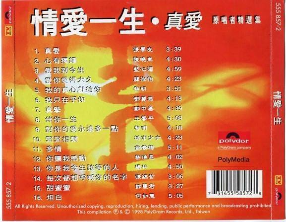 Various Artists Faye Wong Leon Lai Teresa Teng 1998 Polygram Taiwan CD FCS5064