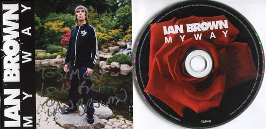 Ian Brown My Way 2009 Polydor EU Mega Rare Autograph Signed CD FCS4791