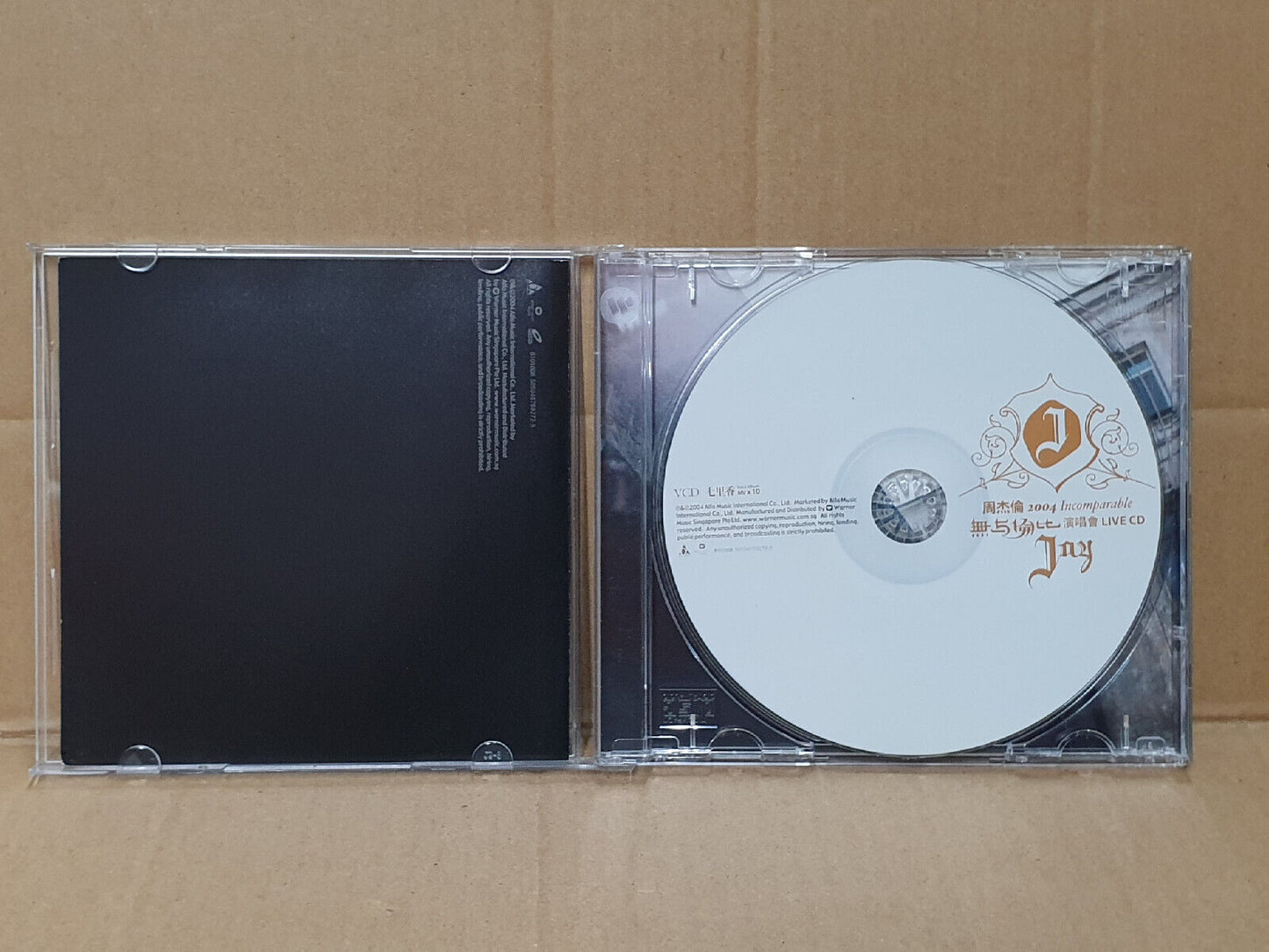 Taiwan Jay Chou 周杰伦 无与伦比 2004 Chinese Singapore 2x CD + VCD (FCB2547) E