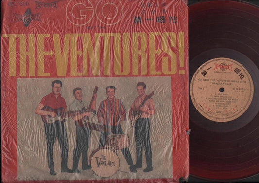 Go With The Ventures Rare China Taiwan Label Red Vinyl 12" LP ELP2142