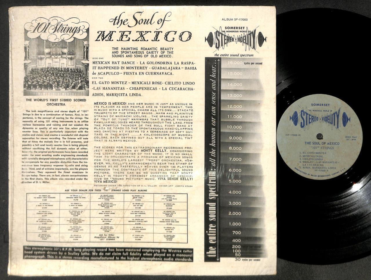 101 Strings The Soul Of Mexico Rare Colorful Art Cover USA 12"  LP ELP2301