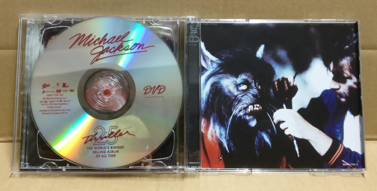 Michael Jackson MJ Thriller 2008 Mega Rare Singapore Gold CD + DVD FCB1983