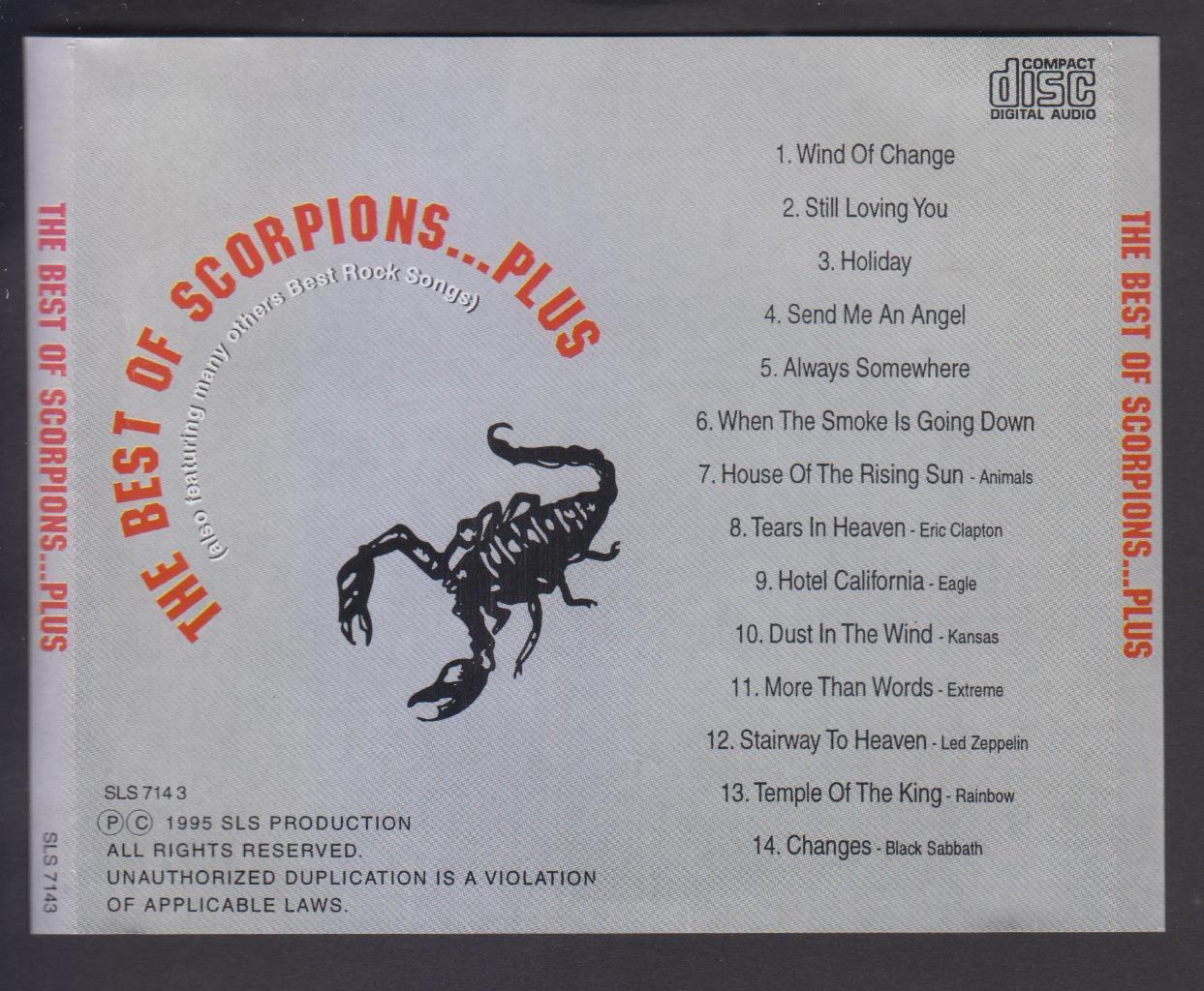 Mega Rare Scorpions on Cover & Other Slow Rock Singapore CD FCS6940